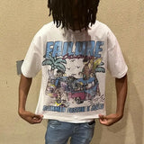 Harajuku Anime panel – Harajuku Streetwear American Hiphop Graphic T Shirts Print O