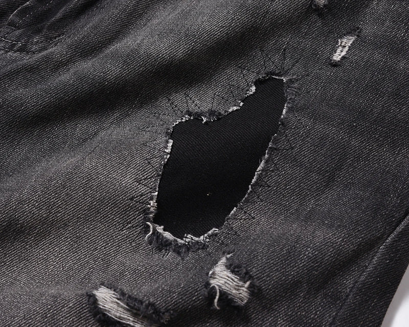 frayed hole washed pantalones hombre baggy jeans mens straight hip hop casual ropa y2k denim pants oversized cargo trousers unique cargo style 1306