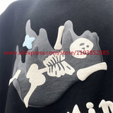 2024 New Autumn Winter Vintage Velvet Hoodie Long Sleeve American Heav