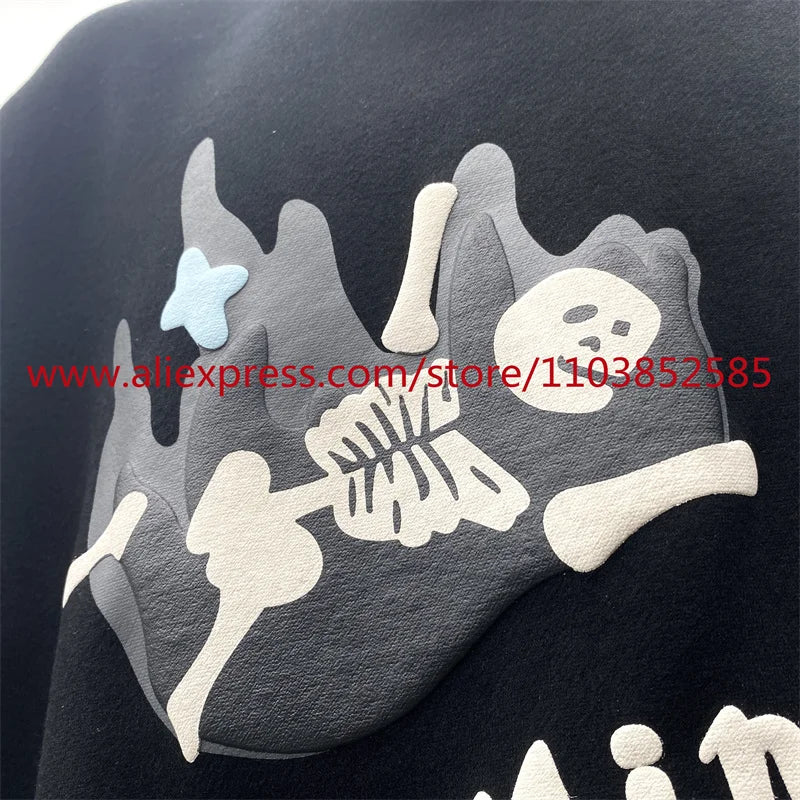 2024 New Autumn Winter Vintage Velvet Hoodie Long Sleeve American Heav