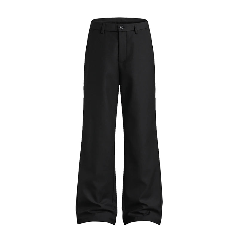 extended length edition men streetwear fashion hip hop vibe straight black pant casual business suit long pants trousers unique default style 1762