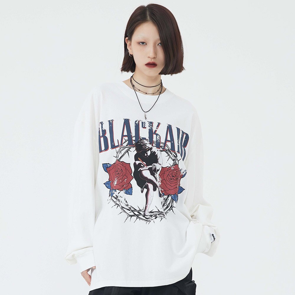 "Rose Statue" Unisex Men Women Streetwear Graphic Sweatshirt Daulet Apparel