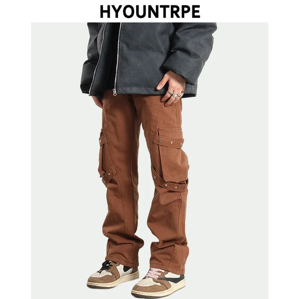 hip hip pants mens cargo harem pant streetwear side pockets harajuku joggers unisex baggy hosen loose straight cotton trousers relaxed fit joggers