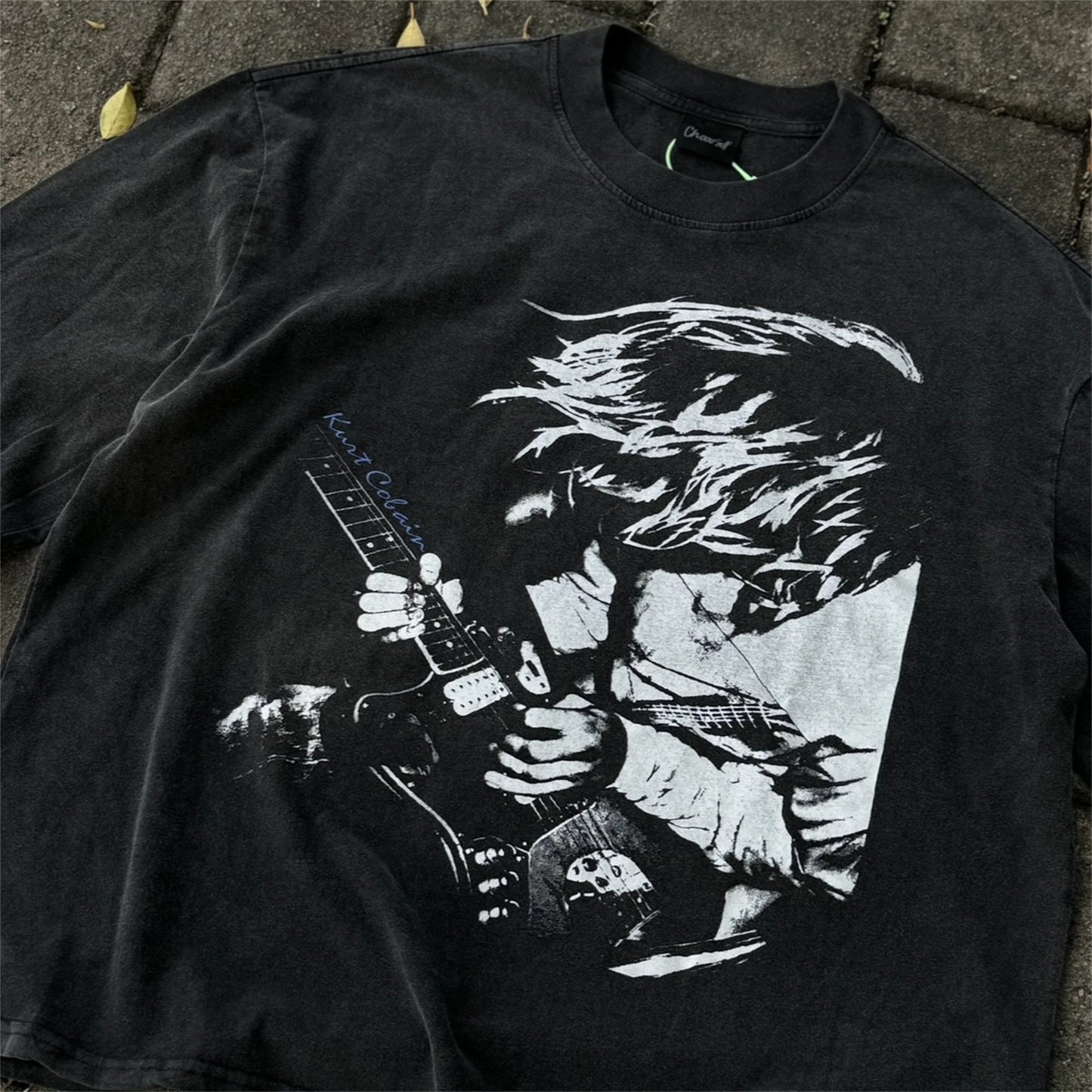 Y2k Vintage Solo Kurt Portrait Quality Printing Washed Old School Band Sweatshirt Longsleeve Tops Pullover For Men
