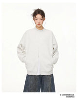 Stand Collar Half Zipper Pullover Casual Sweatshirt Men Women Streetwe