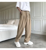 2023 summer new fashion straight trousers mens casual pants thin section wide leg pants boutique clothing simple style unique default style 3718