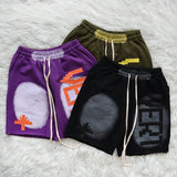 New 2023 Novelty High Men Vertabrae Comfortable Tie-dyed Skateboard Street Cotton Casual Shorts Kanye Hip-hop Parkour #183