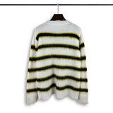 varsity flame pullover for men with bold graphic knit design, perfect for 2025 fashion, street fashion menswear trend for sea