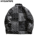 Skatercore Fit – Men Paisley Fleece Jackets Coats Fashion Hairy Zipper Loose