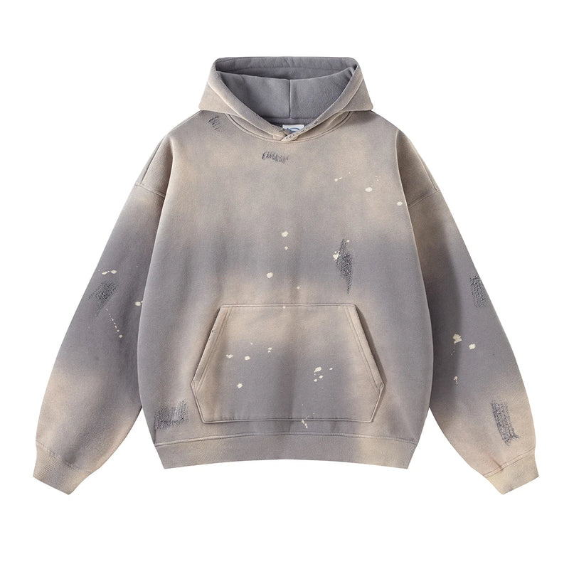 cyberpunk aesthetic drop featuring fashion ripped letter knitted hooded sweater unisex hoodies ripped bottom holes knit pullover streetwear loose sweaters clothing