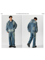 Vintage Sweatshirt Mens Hooded Pullover Hoody Fashion Oversized Hip Ho