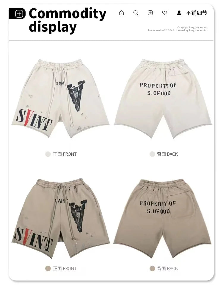 prints loose edging sport shorts quarter pant unique shorts style 7