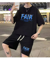 Harajuku Vintage print – Summer Men Tracksuit Korean Cartoon Streetwear Cool Bear Pri