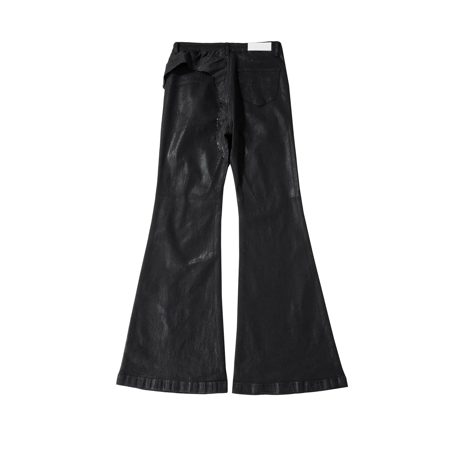y2k streetwear wax leather strecth jeans for men and women ropa hombre baggy flare pants oversized straight denim trousers urban skinny jeans