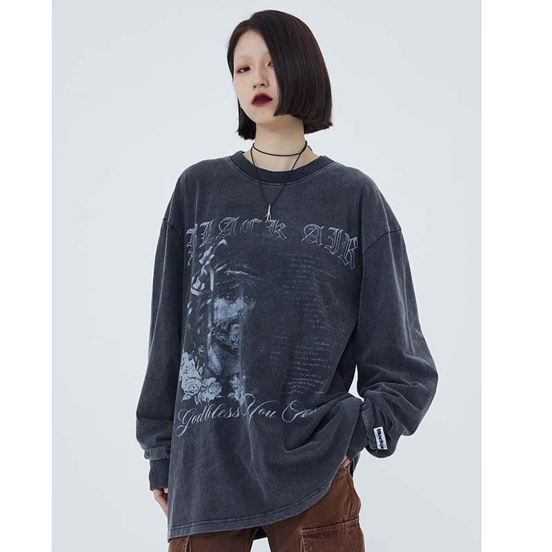 "Retro Rose" Unisex Men Women Streetwear Graphic Sweatshirt Daulet Apparel