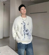 retro flame hoodie, high-street style, oversized streetwear hoodie for men, urban techwear fashion