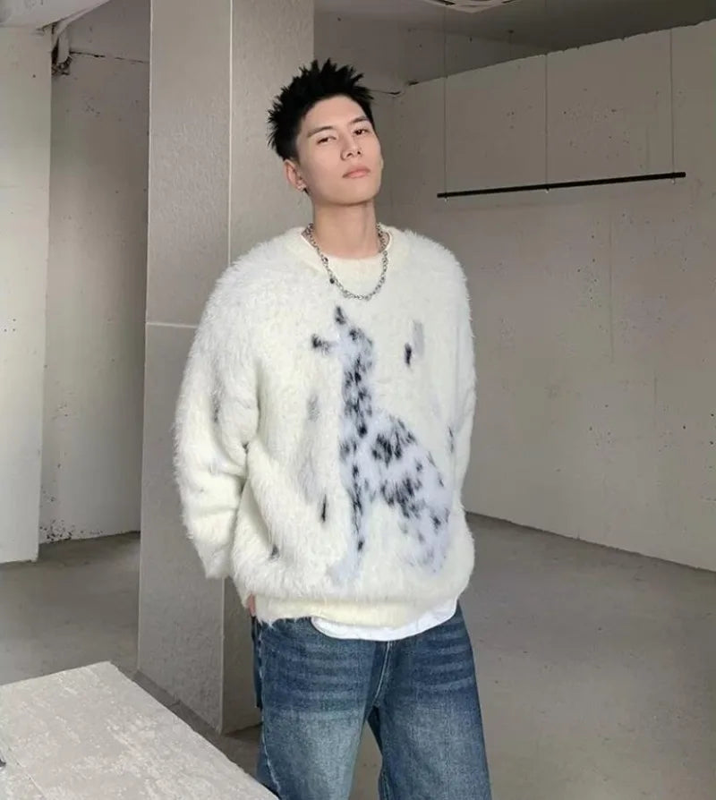 retro flame hoodie, high-street style, oversized streetwear hoodie for men, urban techwear fashion