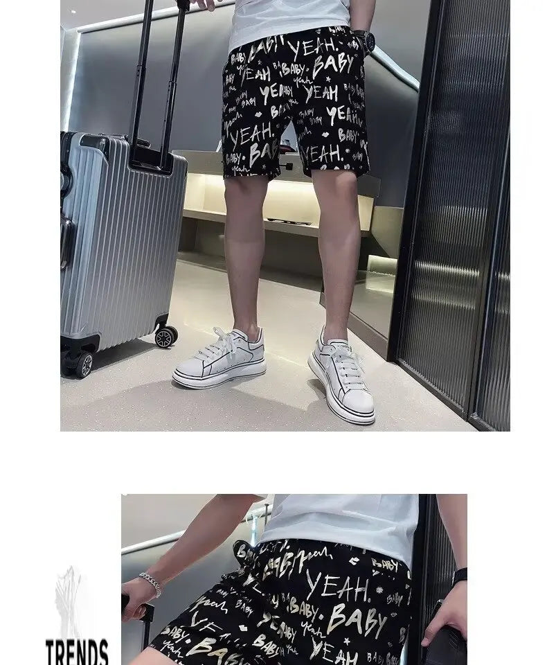 Gold Luxury Swimwear Shorts Breathable Surf Board Shorts Men's Vacation Beach Shorts Quick Dry Swimsuit Summer Sports Trunks Boy