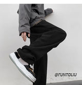 spring brown black corduroy pants men fashion retro casual pants men streetwear loose hip hop straight pants mens trousers m 2xl unique default style 3765