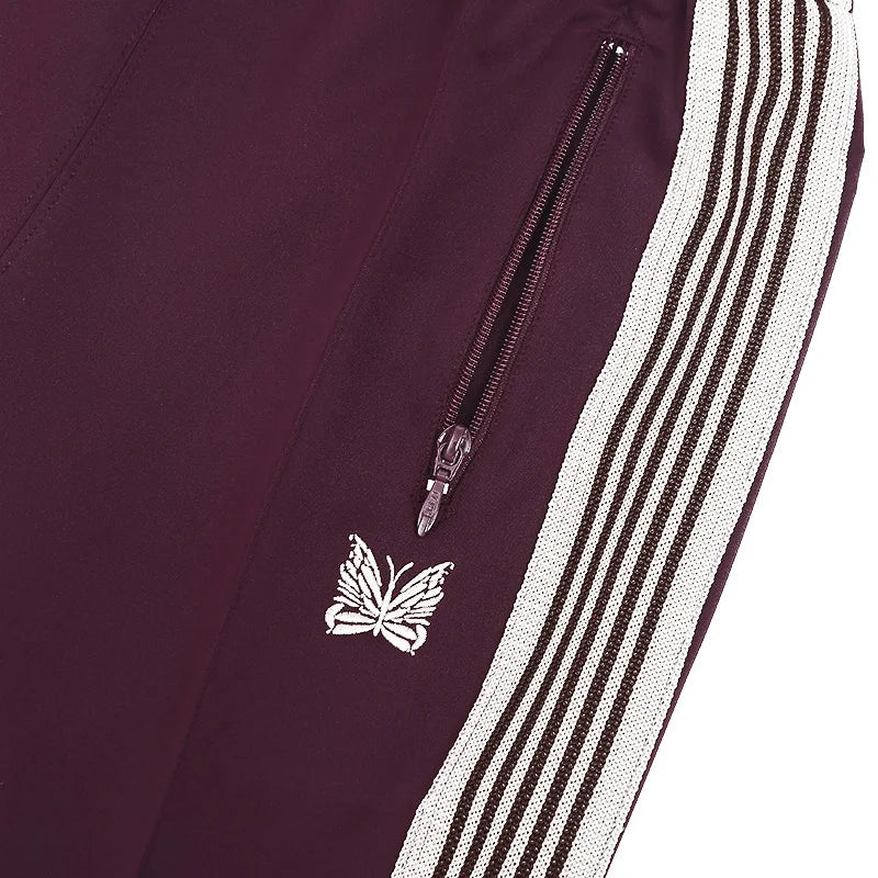 rose red embroidery pants casual men woman loose retro side edge weaving sweatpants trousers straight leg pants unique joggers style 4929