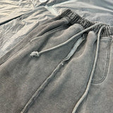 New 2024 Novelty High THUG CLUB Old Washed Rhine Stone Heavy Skateboard Street Cotton Casual Shorts Kanye Hip-hop Parkour #U46