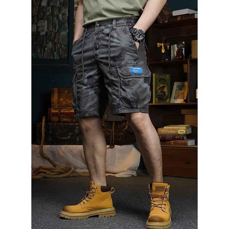 summer cargo shorts mens loose five pocket multi pocket outdoor motorcycle camouflage pants mens shorts unique cargo style 997