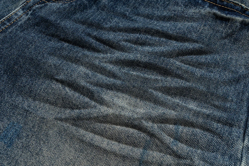 distressed washed blue dirty frayed baggy denim trousers for men and women straight hip hop loose casual jeans oversized unique jeans style 4280