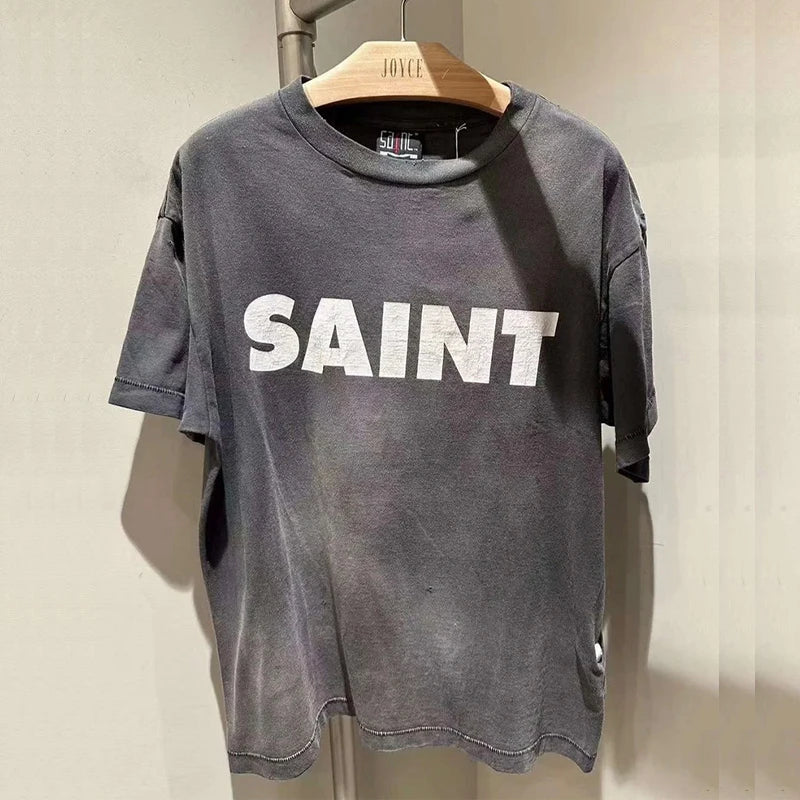 Vaporwave Streetwear – New Saint T Shirts Men Woman High Quality Casual Loose Angel – Urban Streetwear for Men & Women