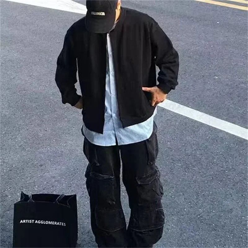 Retro futuristic streetwear hoodie with anime art