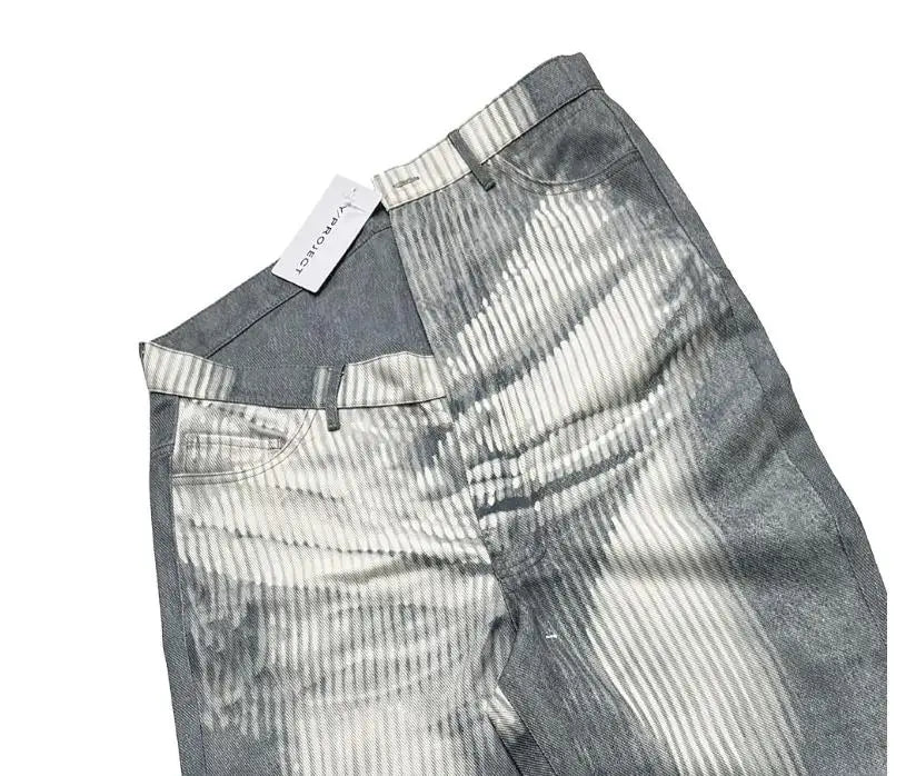 2024 brand new classic denim zipper slim fit y project straight pant jeans cotton denim pants comfort casual jeans 743 stacked flare jeans