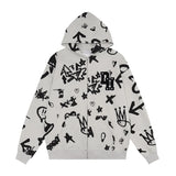 vaporwave chrome print featuring rainbowtouches hoodies mens streetwear for men pattern printed hip hop high street coat cotton vintage superior quality black