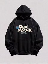 New Letter Cartoon Graphic Printed Hooded Sweatshirts For Men Autumn