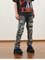 destroy distressed ripped denim jean pants new fashion biker jeans streetwear slim pants jogger y2k mens jeans skinny jeans men unique joggers style 2442