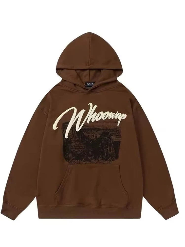 Autumn Goth Graphic Printing Hoody Man Streetwear Hip Hop Clothes Casu