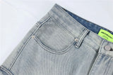 2024 multi pocket jeans vintage mens harajuku cargo denim pants retro hip hop straight loose jean pants unique cargo style 902