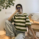 Anime Crying angel – Summer 2024 New Style Striped Salt Short Sleeved T Shirt For