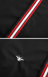 New 2021 Luxury Men Classic Embroidered bee stripe Ribbon Fashion Cotton Casual Shirts Shirt High Quality Short Sleeves A65