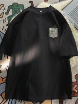 Gothic Crying character – New Chinese Style Bamboo Print Short Sleeve Tee Shirts Mens
