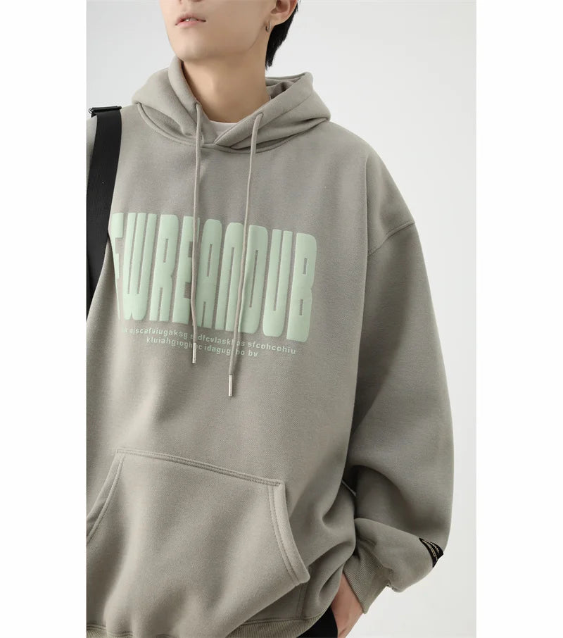 2024 New Letter Foam Printed Hoodies Mens Autumn Oversized Cotton Y2K