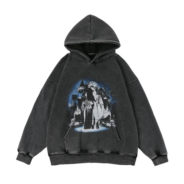 New Luxury Men 2022 Classic Thanatos Skull Gentleman Hoodies Hoody Hoo
