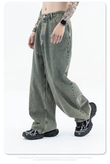 Autumn and winter new mud-dyed jeans