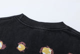 cyberpunk streetwear top featuring summer retro vintage fashion washed distressed high street t shirt tops