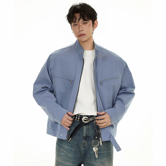 retro baseball outerwear, daily essential, men's streetwear fashion, trendy oversized fit, urban techwear design, modern hip 