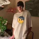 Sadcore Oversized shirt – Korean Style Street Letter Printed Short Sleeved T Shirt For