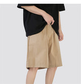 summer mens solid color straight shorts 2024 casual y2k wide leg short pants casual streetwear sweat baggy bermudas hombre unique shorts style 3332