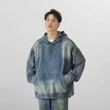 Vintage Sweatshirt Mens Hooded Pullover Hoody Fashion Oversized Hip Ho