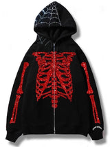 Y2K Diamond Jacket Fall Long Sleeve Hoodie Sweatshirt Womens Reflectiv