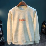 Autumn Funny Fishing Graphic Print Sweatshirts For Men High Street Let