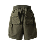 New 2024 Novelty High Zipper Function Tactics Heavy Skateboard Street Cotton Casual Shorts Kanye Hip-hop Parkour Cargo #U53