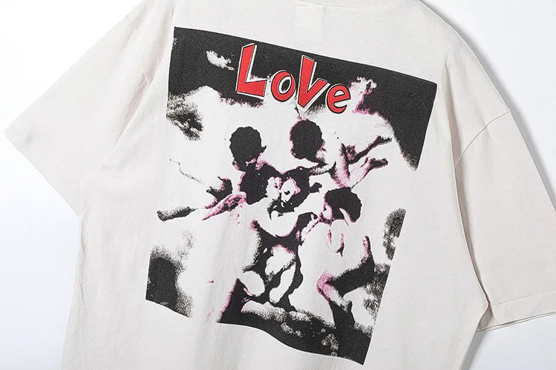 Vaporwave Streetwear – New Saint T Shirts Men Woman High Quality Casual Loose Angel – Urban Streetwear for Men & Women